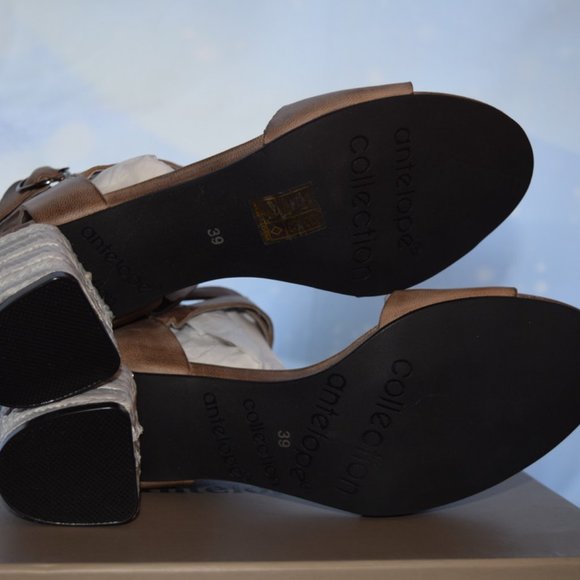 Antelope Greige Ankle-Strap Leather Sandal in Luxe Leather $225 - Picture 10 of 13